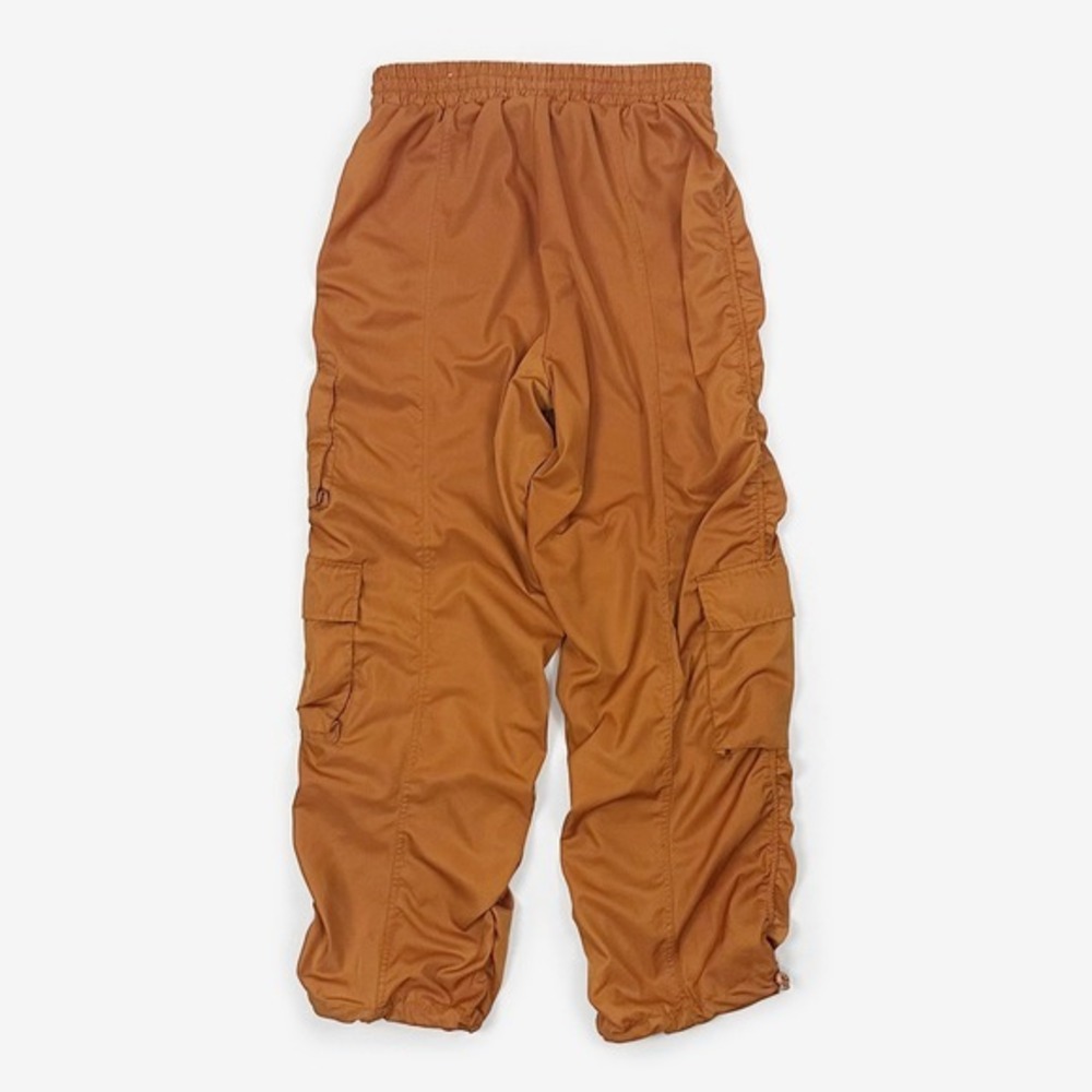 YMI Ruched Cargo Joggers Size M Copper Brown Pull On‎ Baggy Pants - Picture 2 of 5
